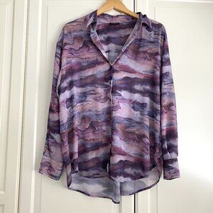 Dynamite Purple Patterned Blouse